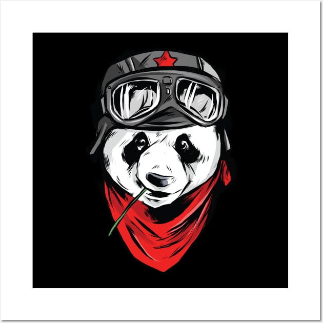 Cool Vintage Panda Pilot Wall Art by BamBam